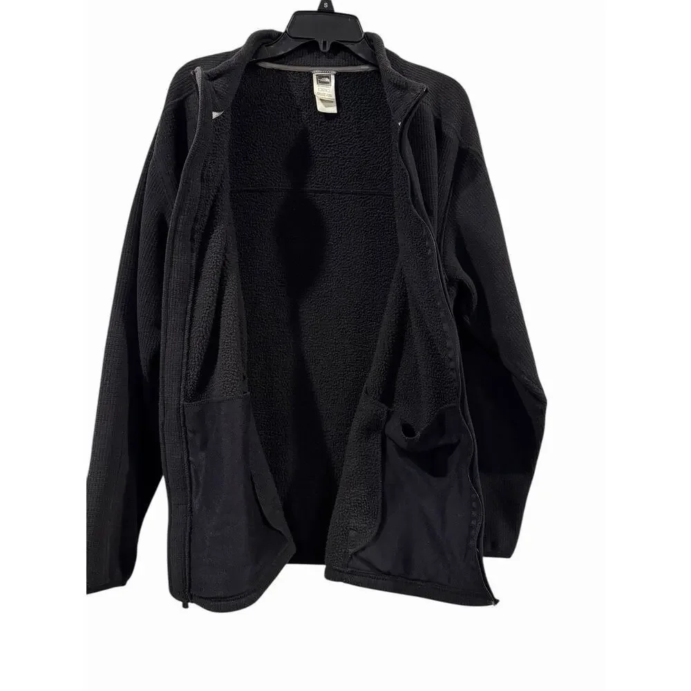 The North Face Black Fleece/Jacket Long Sleeve Full Zip Men’s XL Textured